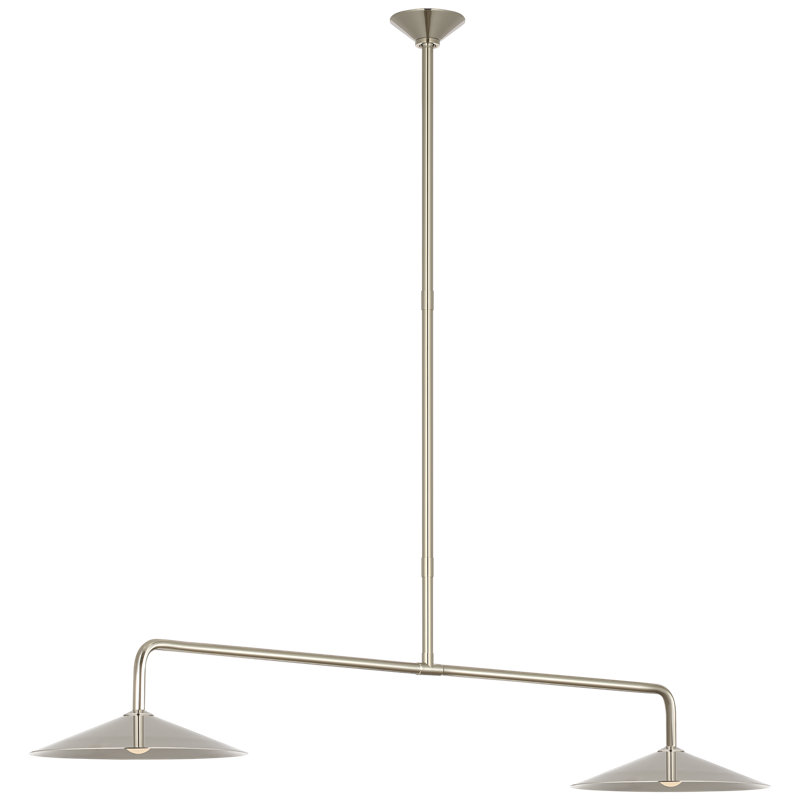 Amber Lewis Ponce 62" Linear Pendant, Nickel, Polished Nickel