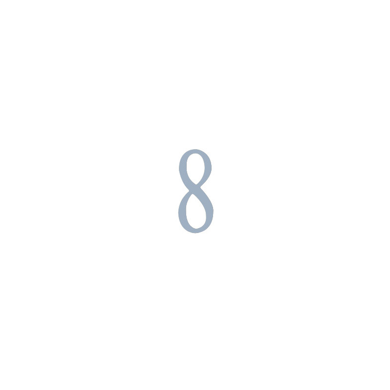 Numéro de maison de 2 po, 8, Laiton