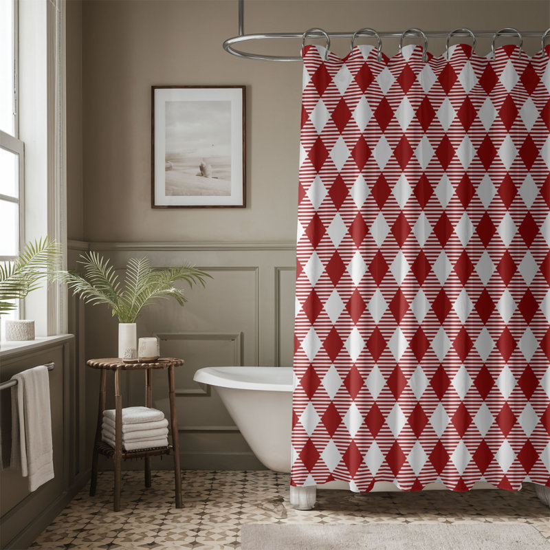 Rideau de douche Yuletide Plaid - Premium_0038, H 74 po x l 71 po
