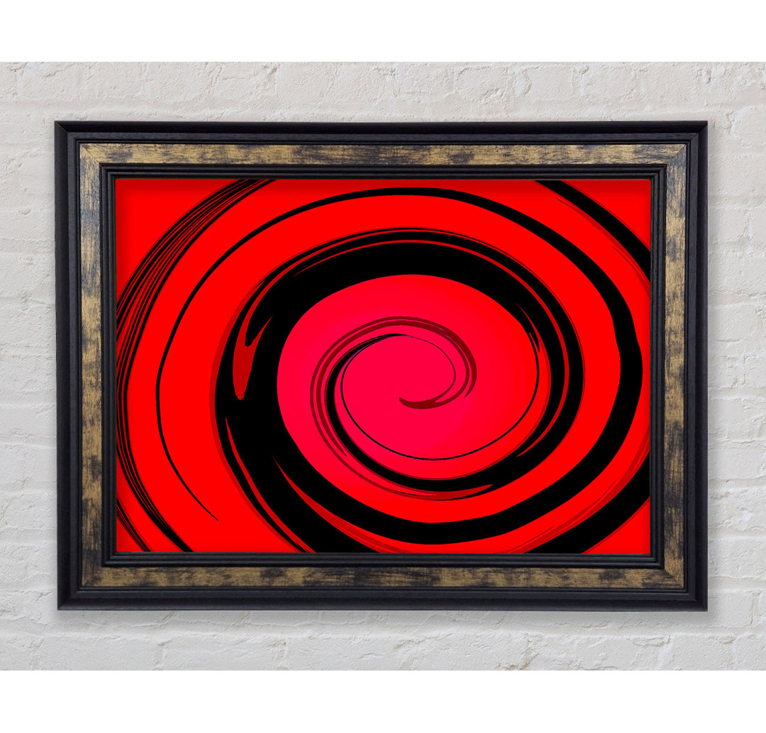 Red Liquid Swirl - Einzelner Bilderrahmen Kunstdrucke