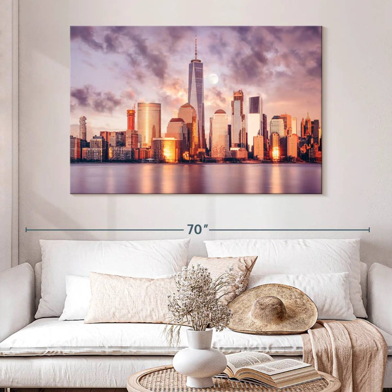 Ravi NYC Spring Sunset, 34" H x 51" W