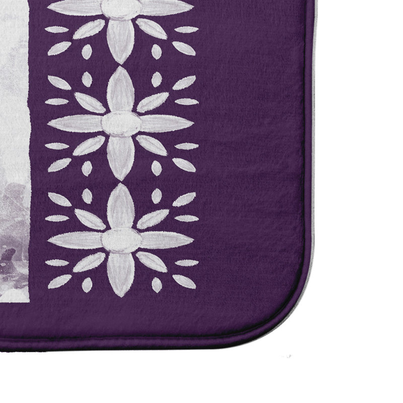 Tapis de bain Loya, H 18 po x L 30 po, Mauve