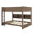 Queen Over Queen Bunk Bed With Storage Cabinets And Charging Station, Wood Bunk Bed With Storage Bookcase Shelves-117530980