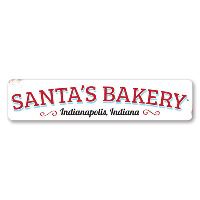 Santa's Bakery Custom Aluminum Sign