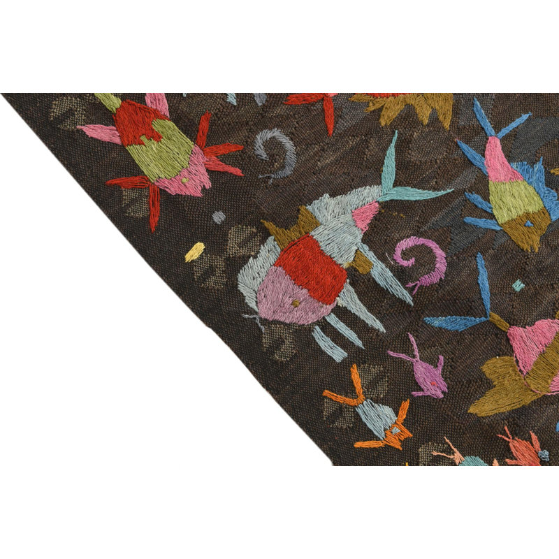 Tapis brun foncé 5x8 Perry