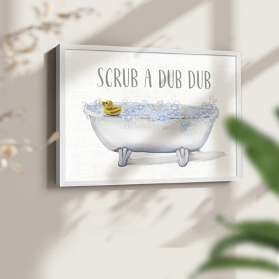 Scrub a Dub - Reproduction encadrée - Restickable
