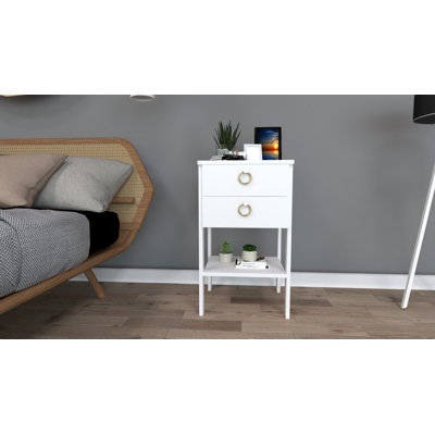 Tichenor 44cm W Particle Board / Chipboard Bedside Table