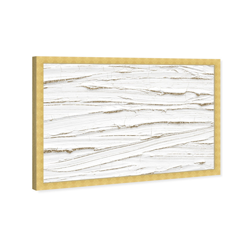 «White Texture» par Birch Lane ™ - reproduction de cadre photo, H 12 po x l 17 po, Or