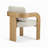 Christopher Knight Home 24" W x 24.5" D x 30.75" H Beige Fabric Solid Rubber Wood Upholstered Dining Chairs (Set of 2)