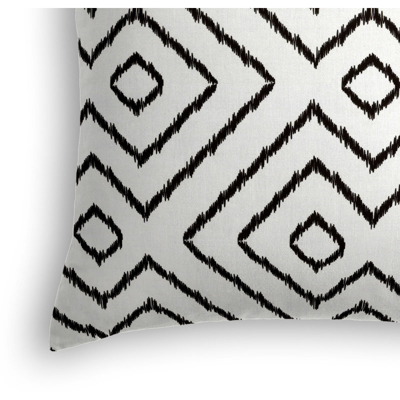 Optrix Square Pillow Cover & Insert, 16" x 16", Black/White