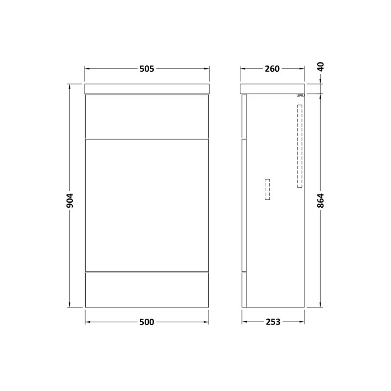 Bathroom Storage Cabinet, 90.4cm H x 50.3cm W x 25.5cm D