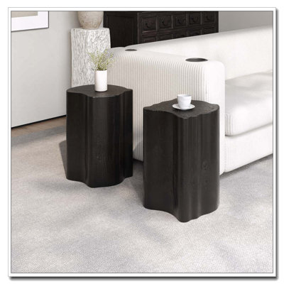 2-in-1 Irregular End Table