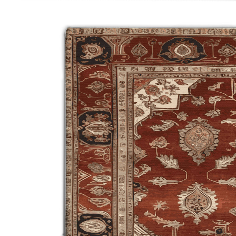 Tapis turc intérieur et extérieur brun, Rectangulaire 2 pi x 3 pi