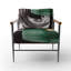 Moderne vert Art déco VI - Fauteuil rembourré contemporain, fauteuil d'appoint abstrait transitionnel-554324746