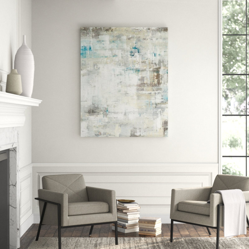Gray Window Painting by Samuel Kane, Glass Coat, 59" H x 47" W 