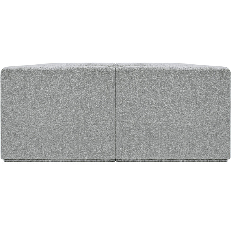 Ollie 68" Upholstered Sofa, Grey Boucle Fabric