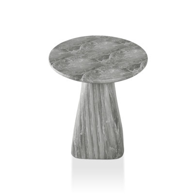 Fulcher Stone-Like 18"W Pedestal End Table