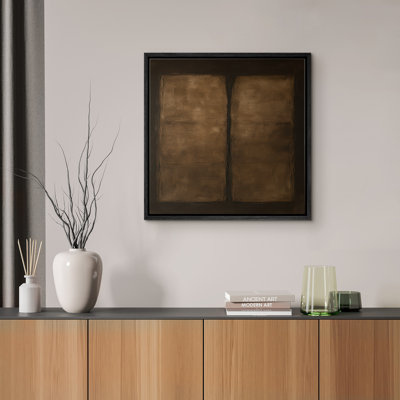 Reproduction d'art sur toile encadrée - paysage abstrait rétro pour décor de salon moderne à la ferme