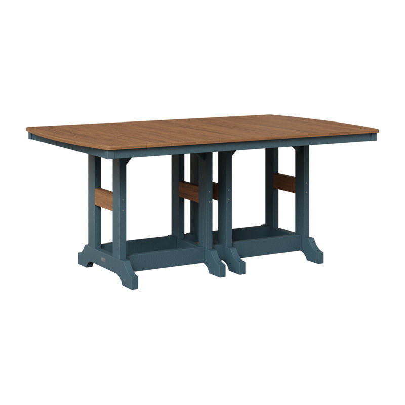 Garden Classic Outdoor Dining Table, Antique Mahogany, Slate