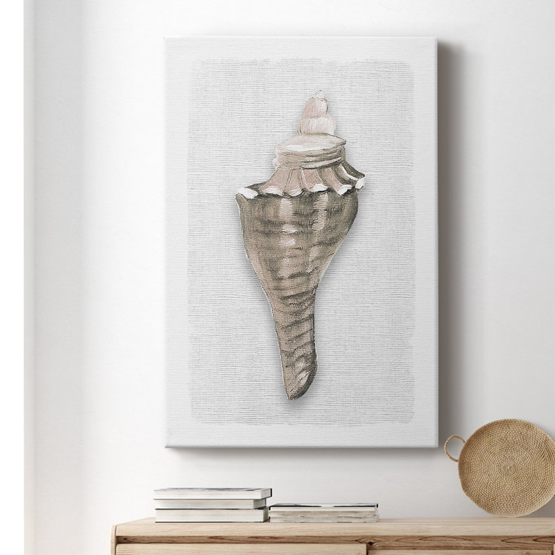Sea Front Shell I - impression sur toile tendue, H 18 po x l 12 po x P 1,5 po