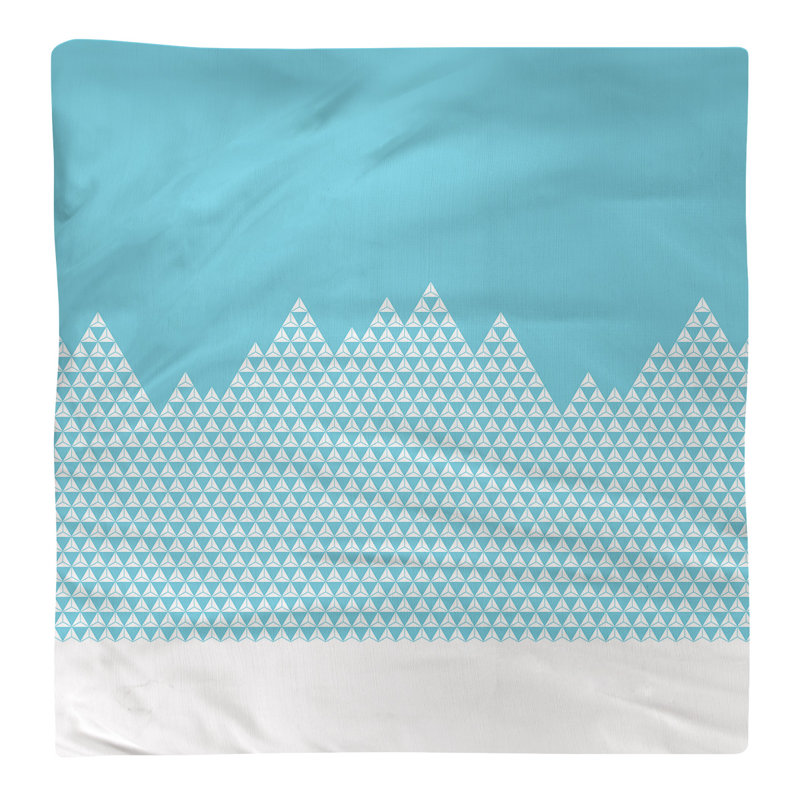 Serviette de coton à motif mountain, H 0,1 po x l 10 po x P 10 po, Bleu sarcelle, Sergé de coton