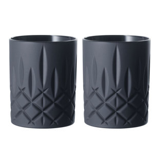 Verre à whisky noir, ensemble de 2