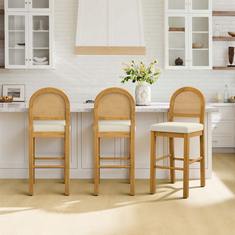 Tabouret de comptoir 26 po H, Noyer, 2, Bar Stool (30.12" Seat Height)