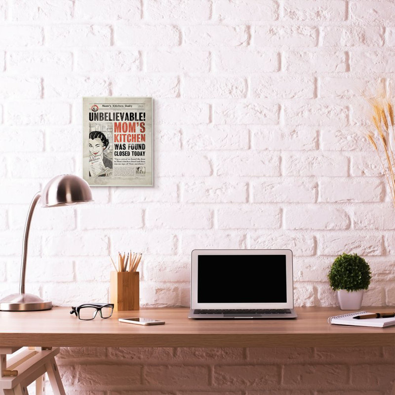 «Mom's Kitchen Funny News journal Vintage Comic Book Design» par Ester Kay, impression sur toile, Plaque murale
