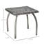 Petite table de bout carrée en rotin, table d'appoint en osier pour l'extérieur
