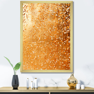 Golden Dot Sunset Reverie II - Abstract Collages, art mural