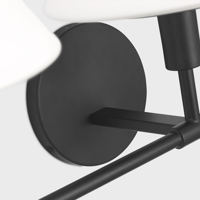 Grande applique murale Mendota de Génération Lighting par Visual Comfort, H 11 po x l 27 po x P 8,875 po, Nuit noire