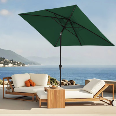 Le 10' x 6' 5" Rectangular Tilt Market Umbrella