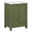 Petit meuble-lavabo de style vintage 24 po avec lavabo en céramique, 2 portes à fermeture douce, tablette réglable