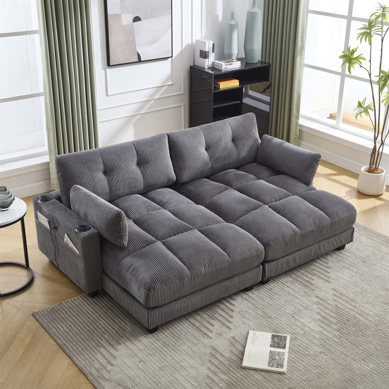 1 Seat Sleeper Sofa, Gray
