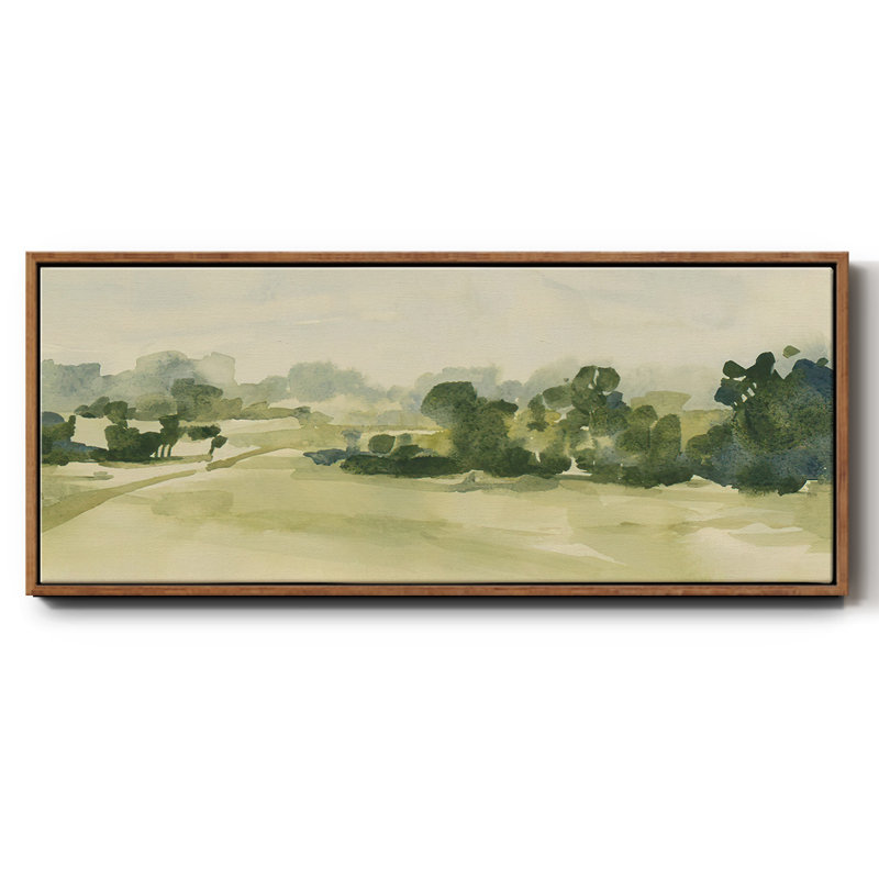 Watercolor Pasture IV - toile encadrée, H 20 po x l 50 po