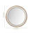 24 Inch Round Wooden Framed Mirror, Rustic Wood Wall Mirror for Farmhouse, Bedroom, Entryway