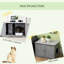 Bac à litière moderne gris foncé avec cloison réglable amovible et armoire de rangement dissimulée pour les chats