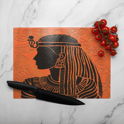 Egyptian Women Glass Chopping Board