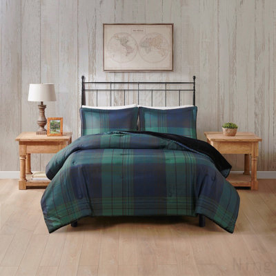 King Faux Wool to Faux Fur Down Alternative Comforter Set