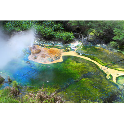 Hamlet Hot Spring Crater by GeorgeBurba - Wrapped Canvas Print