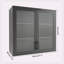 Armoire de rangement murale, verre trempé flûte-1247055857