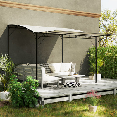 10'x8' Outdoor Pergola Patio Gazebo for Garden, Camper, Deck, Doors and Windows