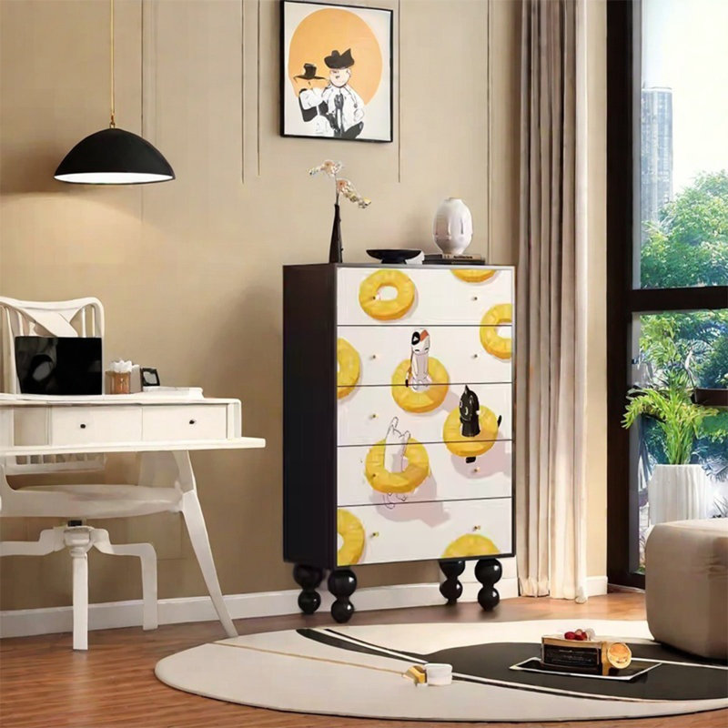 Armoire de rangement avec tiroirs en noyer