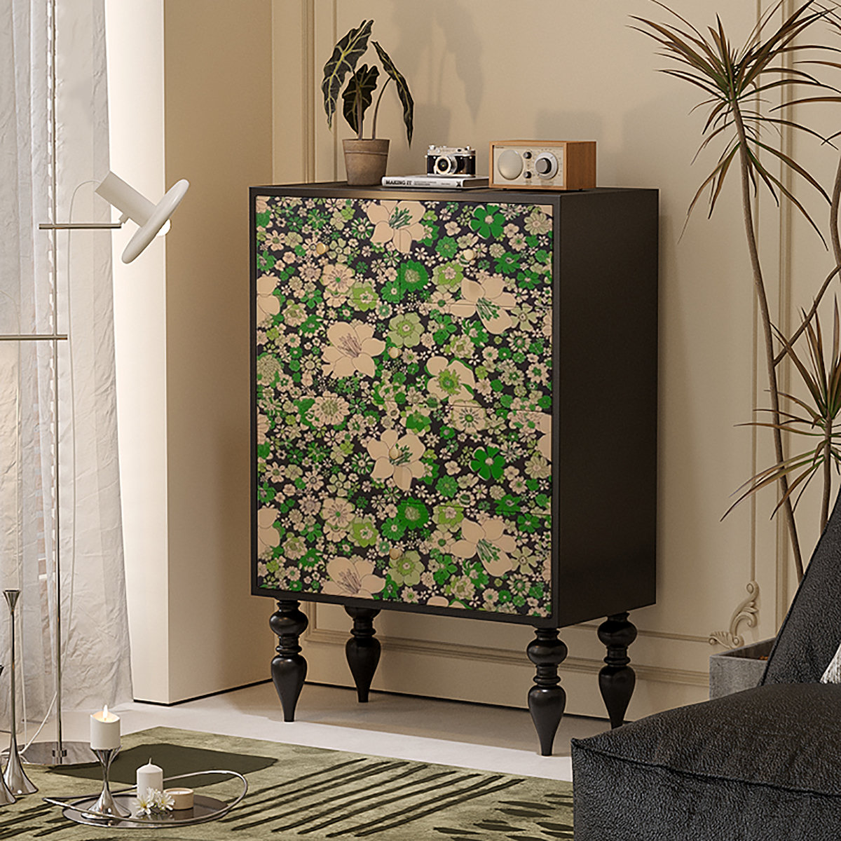 Charlton Home® Retro multifunction French decorative cabinet | Wayfair