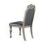 Chaises de salle à manger rembourrées argentées 2 pièces Pu