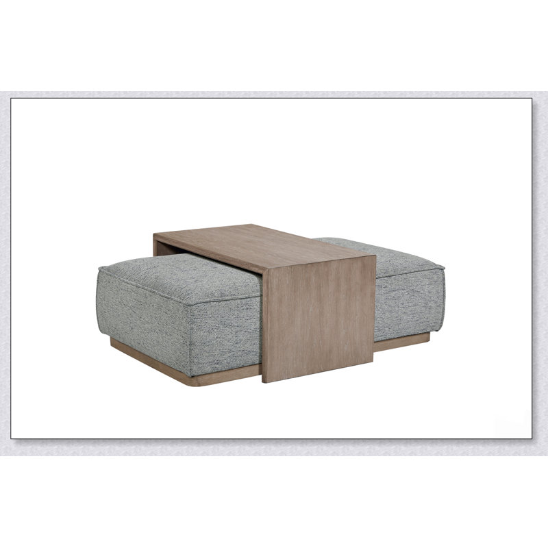 Repose-pieds polyvalent et table-plateau avec rangement dissimulé, parfait pour les espaces de vie modernes et traditionnels
