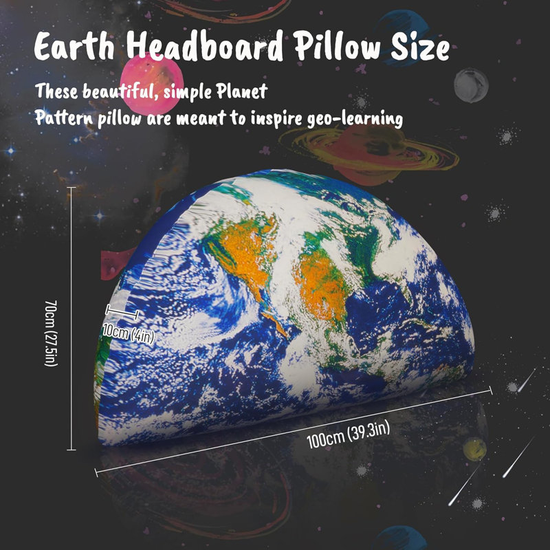 Novelty Backrest Cushion, Blue Earth Print