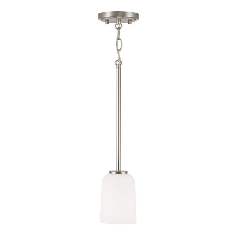 Luminaire suspendu 1 lumière Lawson, Nickel brossé