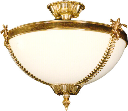 Cowden Acrylic Semi Flush Mount, Antique Silver