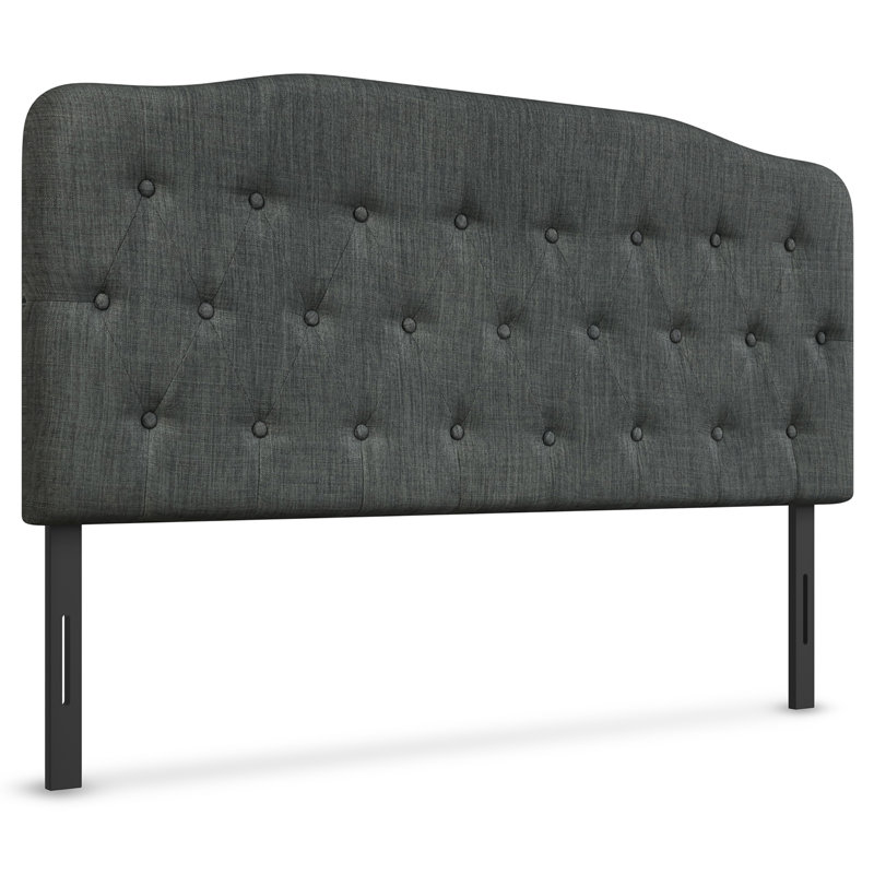 Evtim Upholstered Headboard, Dark Gray